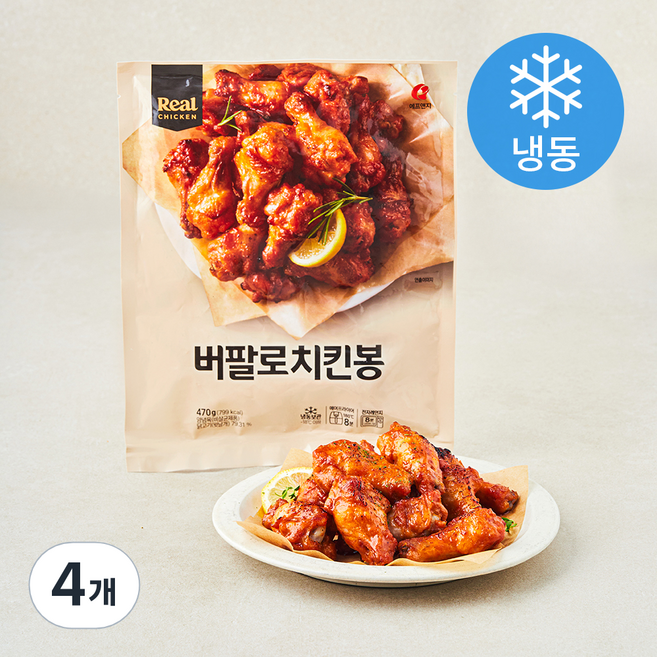 마니커에프앤지 버팔로 치킨봉 (냉동), 470g, 4개