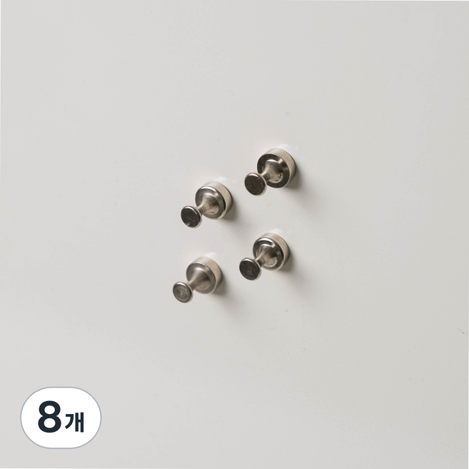 바나코 이지 클램프 데스크 파티션 호환 마그네틱 기본핀, 실버, 8개