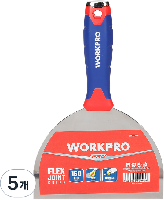 워크프로 스덴헤라 유연형 함마형 150mm WP321014, 5개