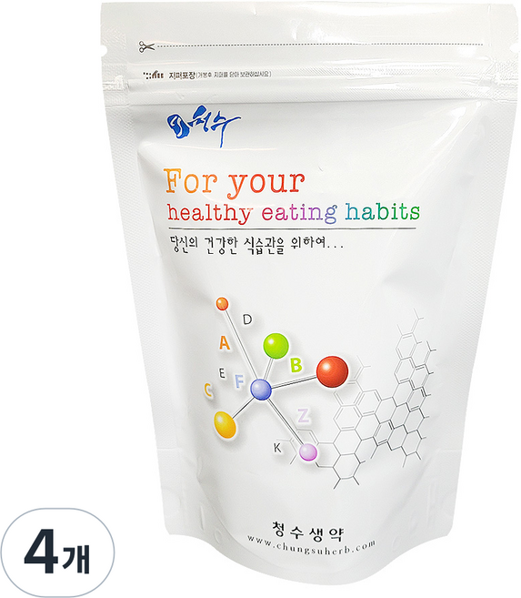 청수생약 국산 볶은 맥문동 분말, 300g, 4개