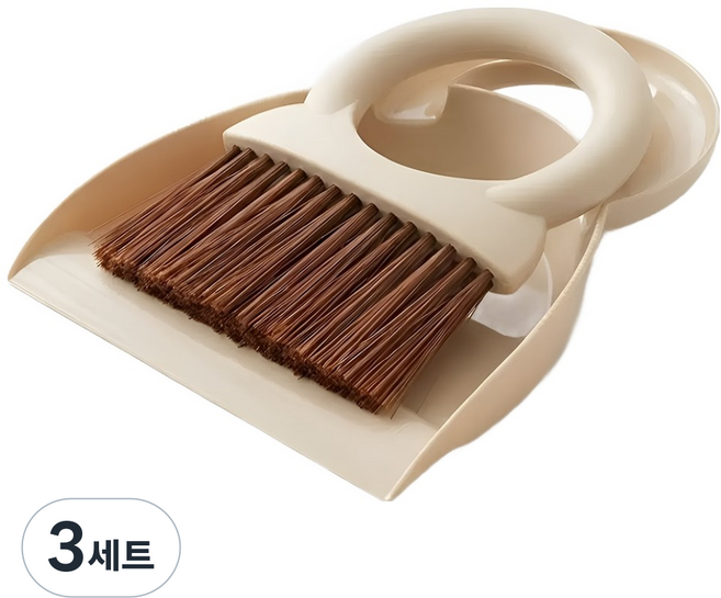 살림여왕 다용도 미니 빗자루 라운드 세트, 아이보리, 3세트