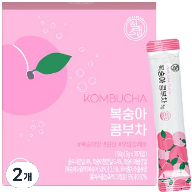 힐스랩 콤부차 복숭아, 5g, 30개입, 2개