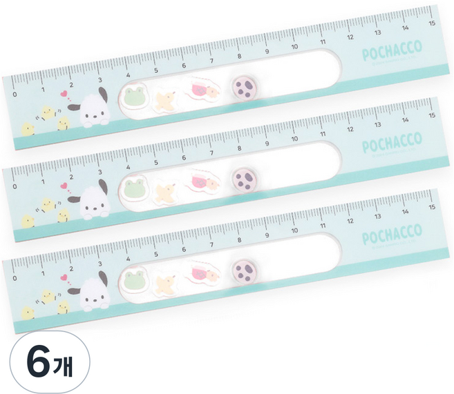 三麗鷗角色搖搖尺 15cm, 帕恰狗, 6個