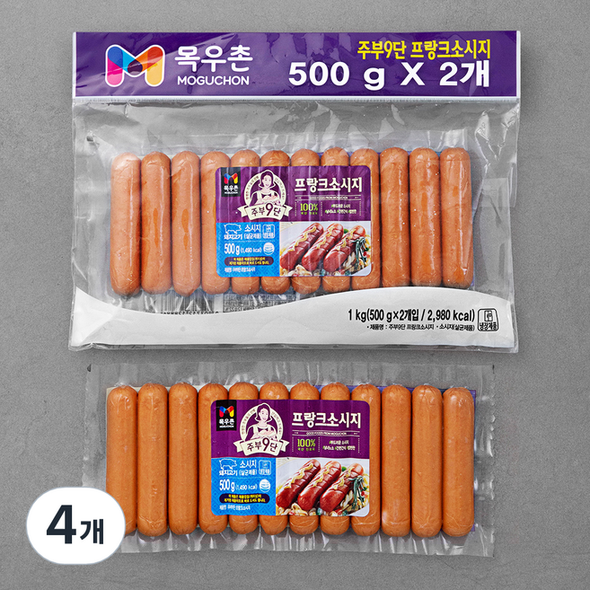 주부구단 목우촌 프랑크 소시지, 500g, 4개