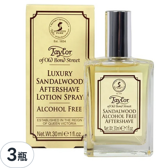 Taylor of Old Bond Street 鬍後水 經典檀香 30ml 刮鬍後保濕舒緩, 3瓶