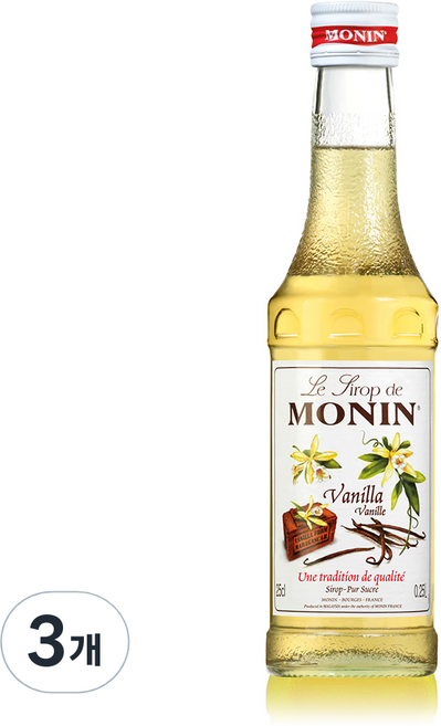 모닌 바닐라 시럽, 250ml, 3개