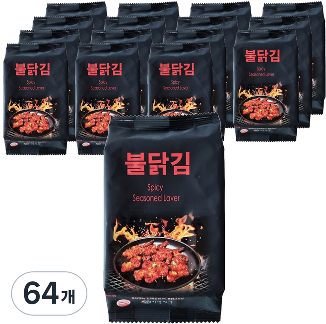 매콤한 밥도둑 불닭김, 5g, 64개