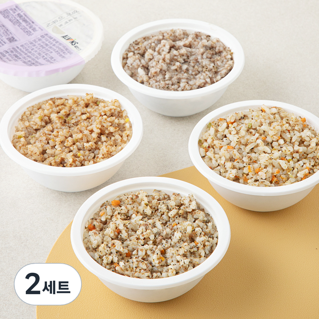 엘빈즈 완료기 이유식 한우듬뿍 퀴노아아기밥 160g + 한우듬뿍 블루베리아기밥 160g + 한우듬뿍 비트애호박아기밥 160g + 한우듬뿍 시금치새송이아기밥 160g 세트, 640g, 2세트