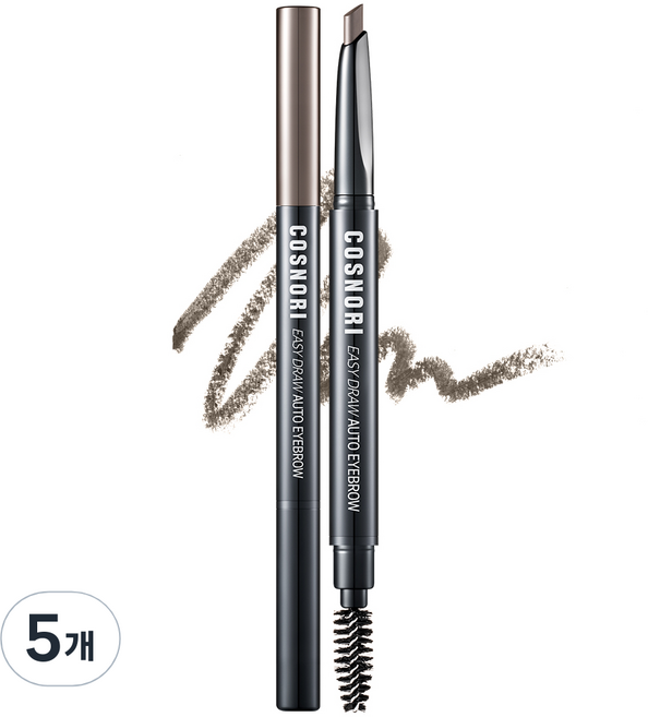 코스노리 이지 드로우 아이브로우 오토펜슬 0.3g, 03 다크초코, 5개