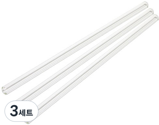 준코 유리 빨대 투명, 3개입, 3세트