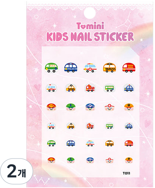 투미니 키즈 네일스티커, 2개, T011