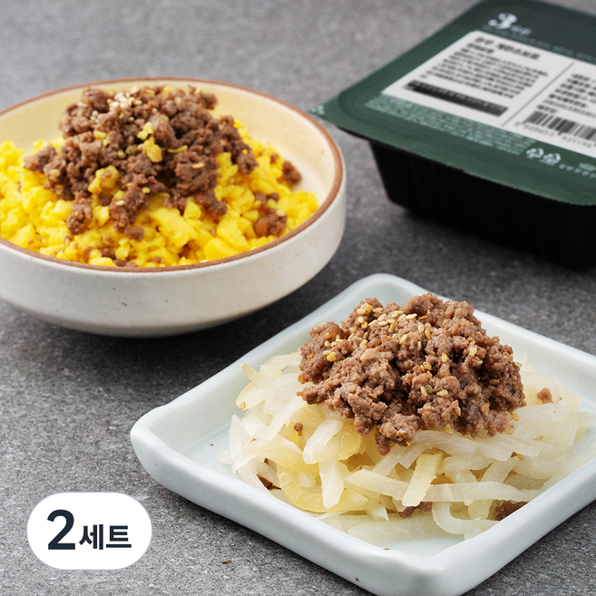 집반찬연구소 우리아이 한우반찬 한우 무 볶음 170g + 한우 계란 소보로 170g, 340g, 2세트