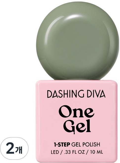데싱디바 원젤 컬러 젤네일, OGC40 뮤티드 올리브, 2개, 10ml