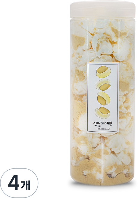 Soolong Dessert 棉花糖 馬林糖餅乾 韓式年糕口味 1000ml, 130g, 4罐