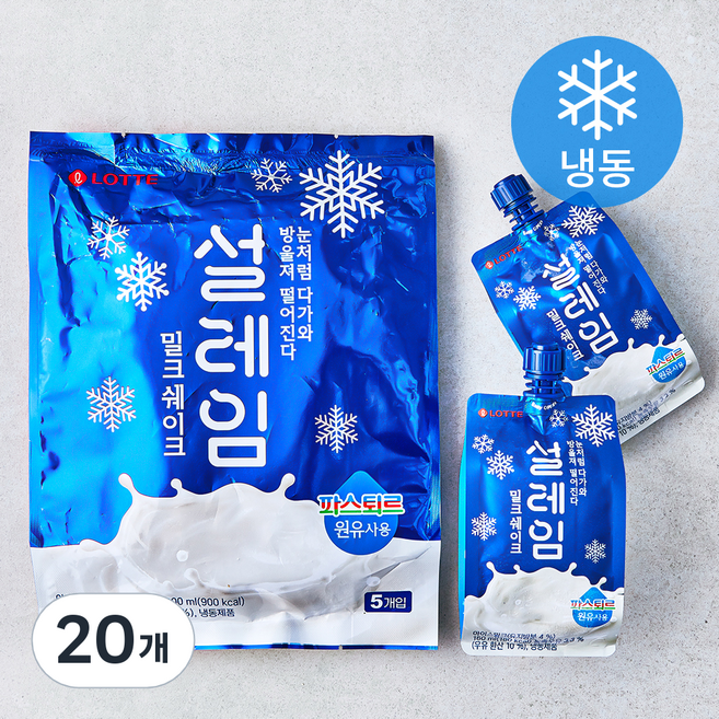 롯데 설레임 아이스크림 (냉동), 160ml, 5개입, 4개