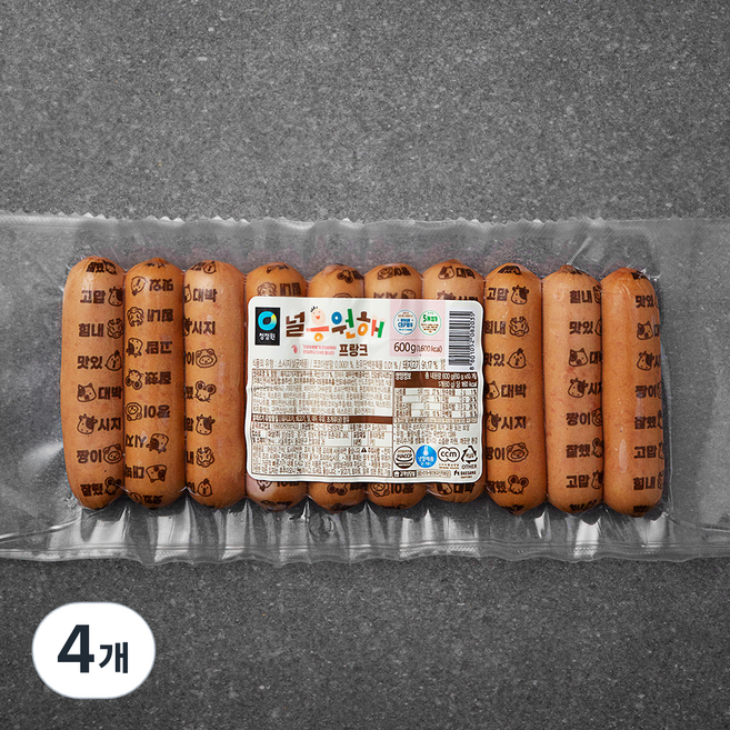 청정원 널 응원해 프랑크, 600g, 4개