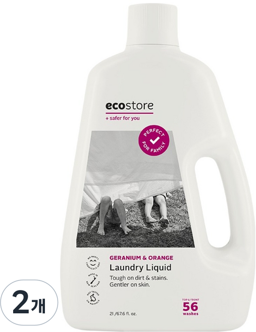 ecostore 宜可誠 洗衣精 天竺葵橙香 正裝, 2L, 2個