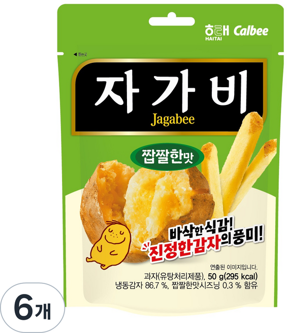 자가비 짭짤한 맛, 50g, 6개