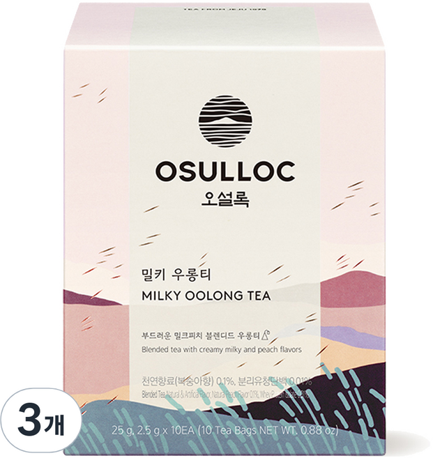 오설록 밀키 우롱티 피라미드 티백, 2.5g, 3개, 10개입
