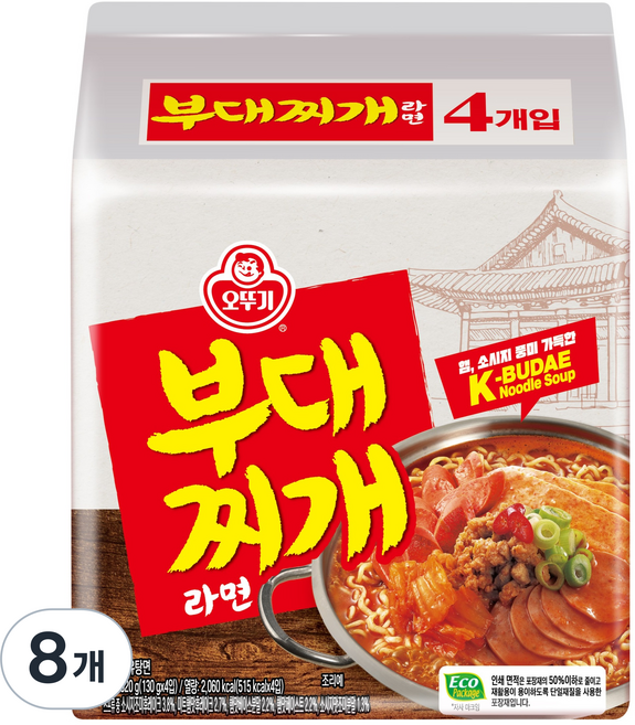 오뚜기 부대찌개 라면 130g, 8개