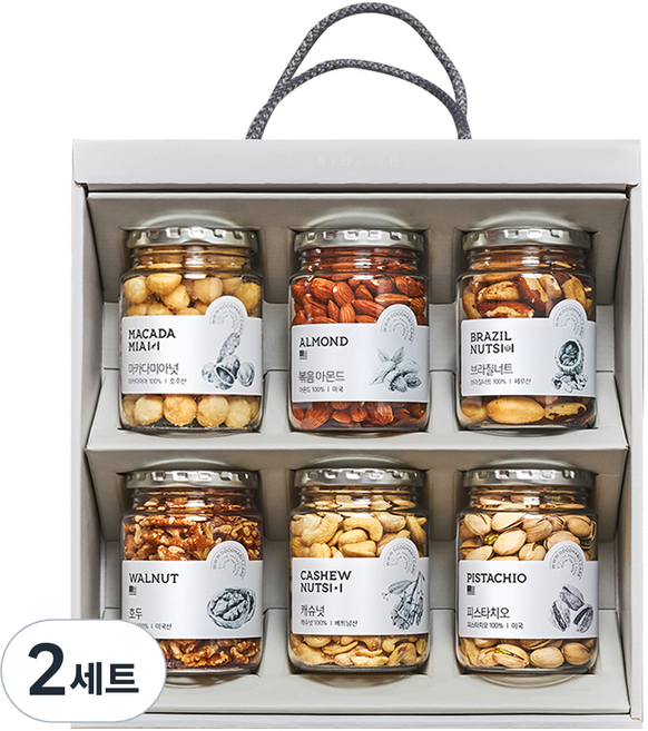 착한습관 프리미엄 한아름 견과 6종 세트 1120g, 2세트