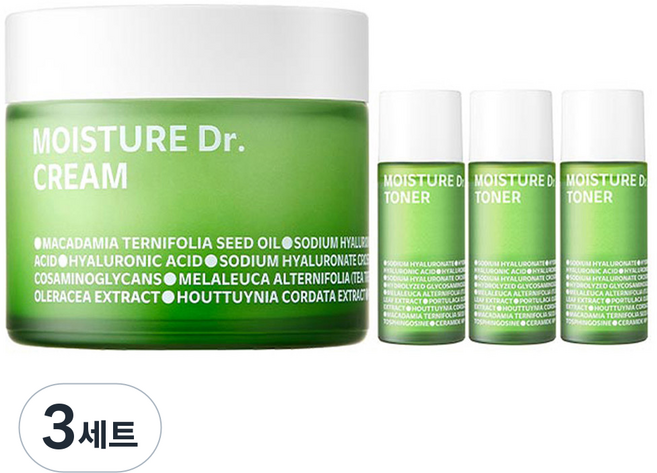 아이소이 모이스춰 닥터 장수진 수분크림 70ml + 모이스춰 닥터 토너 8ml x 3p, 3세트