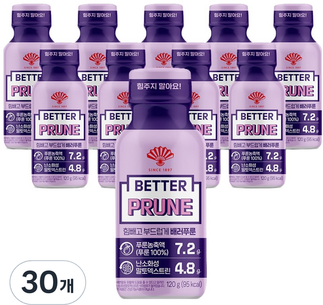 동화약품 배러푸룬 주스, 120g, 30개