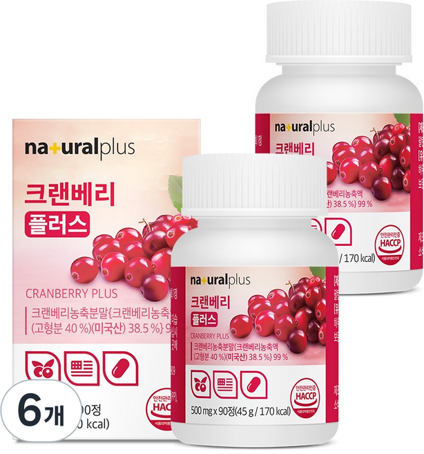 naturalplus 蔓越莓 Plus 45g, 6個, 90錠