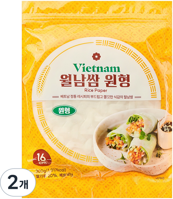 원형 월남쌈, 300g, 2개