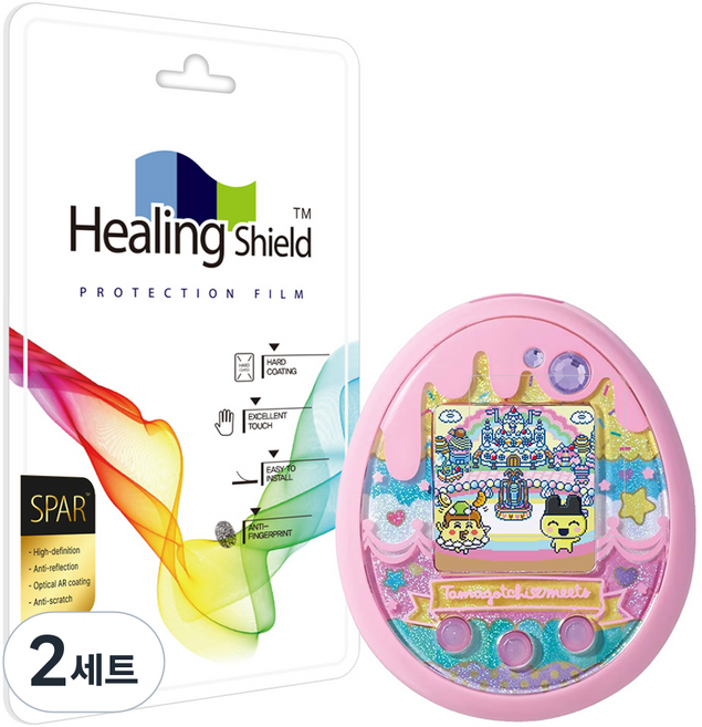 힐링쉴드 다마고치 미츠 슈페리어 AR 고화질 액정보호필름 2p 세트, 2세트