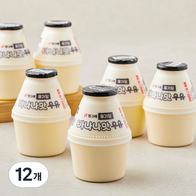 바나나맛우유 무가당, 12개, 240ml