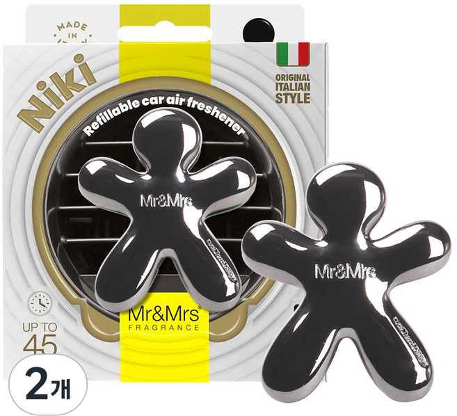 Mr&Mrs FRAGRANCE Niki The Black 車用芳香劑, 2個, 新車