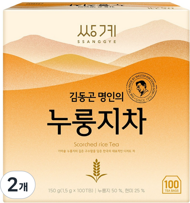 쌍계명차 누룽지차, 1.5g, 2개, 100개입