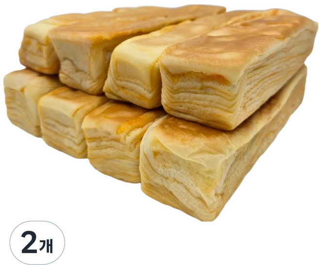 우유를 넣어 부드럽고 촉촉한 12겹 층층 밀크브레드 8p, 450g, 2개