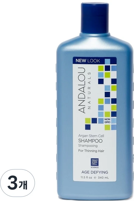 안달로우내추럴스 아르간 스템셀 샴푸, 340ml, 3개 - 쿠팡