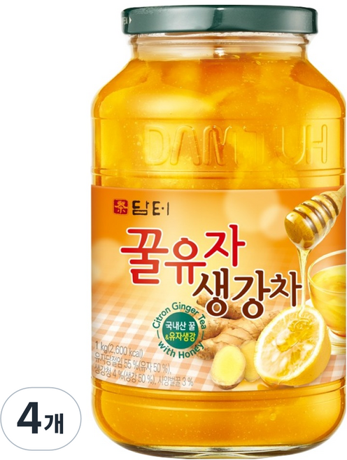 담터 꿀유자 생강차, 1kg, 1개입, 4개