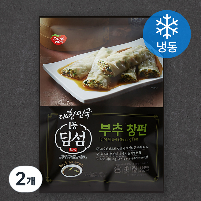 동원 딤섬 부추창펀 (냉동), 1.02kg, 2개