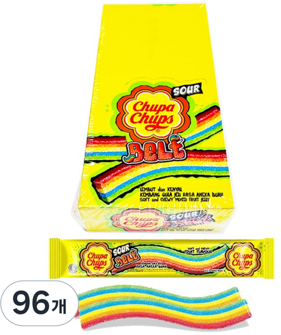 Chupa Chups 加倍佳 酸belt軟糖, 96個, 7g