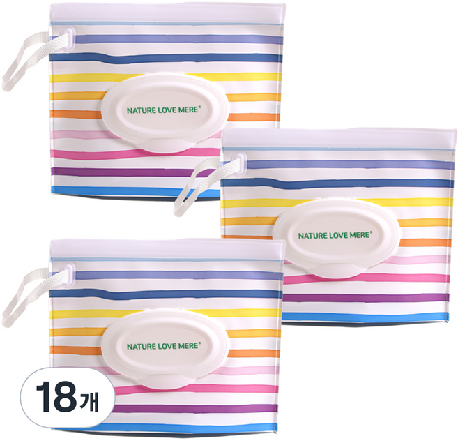 네이쳐러브메레 건티슈 소분 파우치, 18개, 레인보우