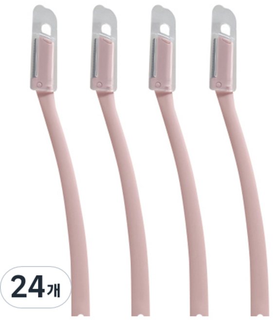 신도프라임 일본칼날 안전커버 눈썹칼, 베이비 핑크, 24개