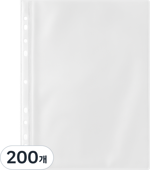 코멧 A4 클리어파일 리필속지 0.08mm, 200개, 1개입