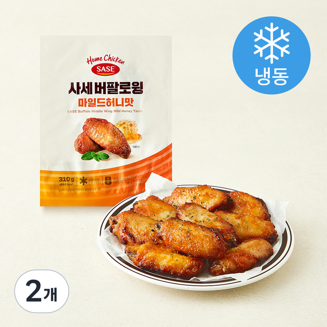 사세 버팔로윙 마일드허니 (냉동), 310g, 2개