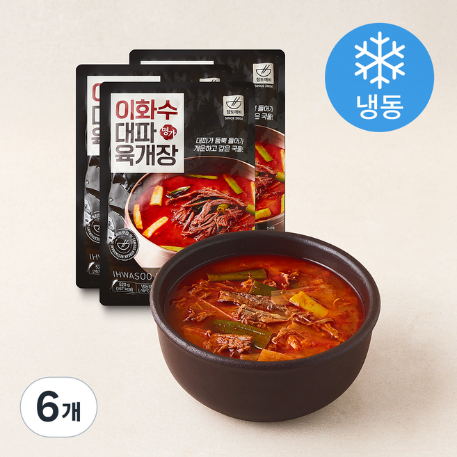 참도깨비 이화수 대파육개장 (냉동), 520g, 6개