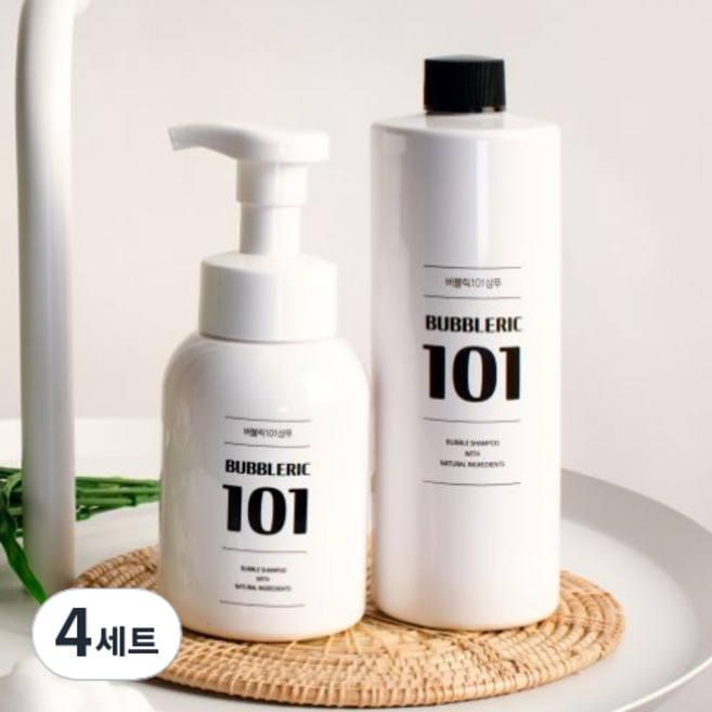 버블릭 101 두피샴푸 본품 300ml + 리필 500ml 세트, 4세트