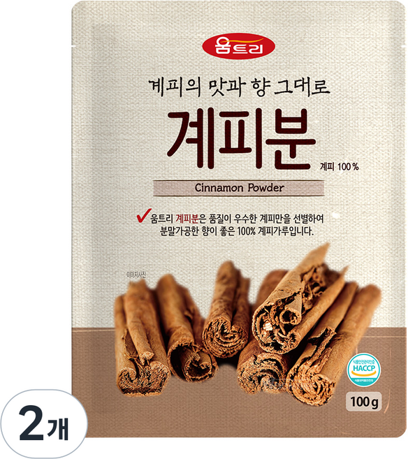 움트리 계피분, 100g, 2개