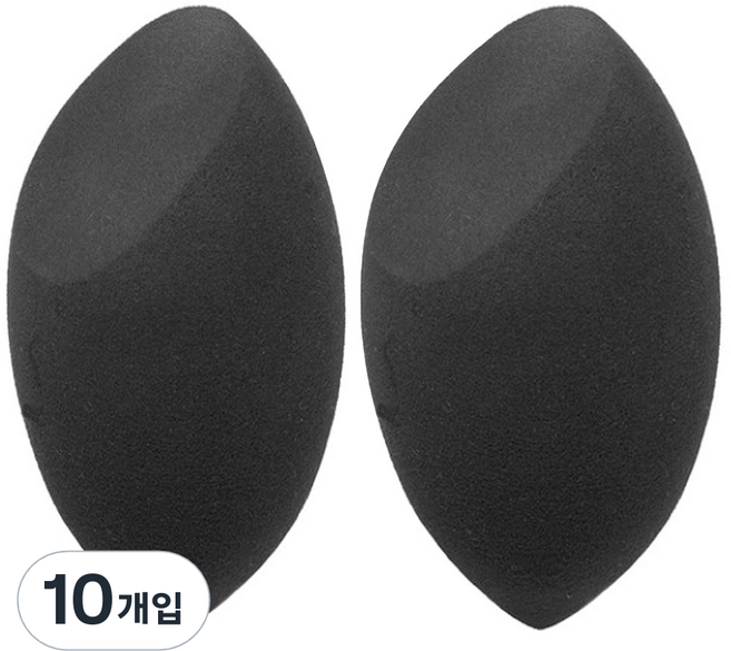 메이크업 리얼 스펀지 퍼프, 블랙, 10개