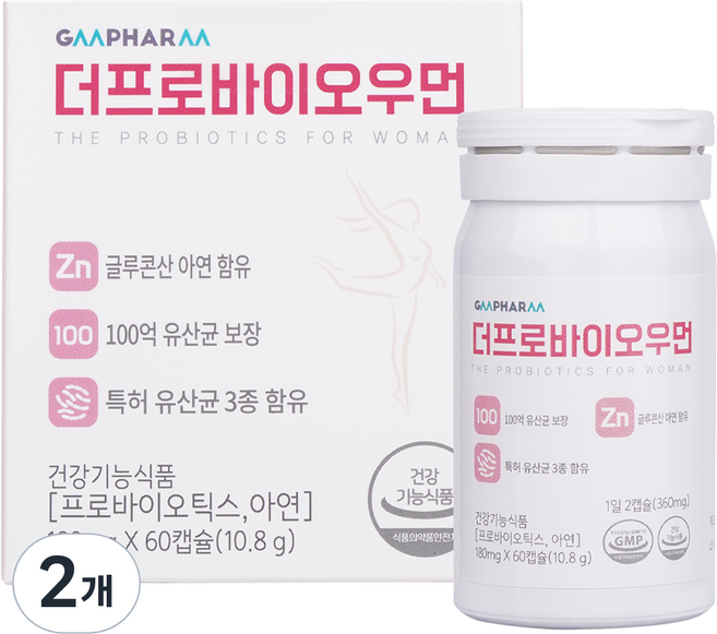 GMPHARM The Probiotics女性益生菌膠囊, 60顆, 2罐