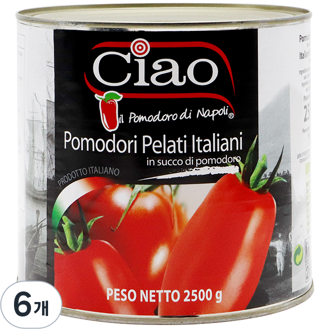 Ciao 토마토홀, 2.5kg, 6개