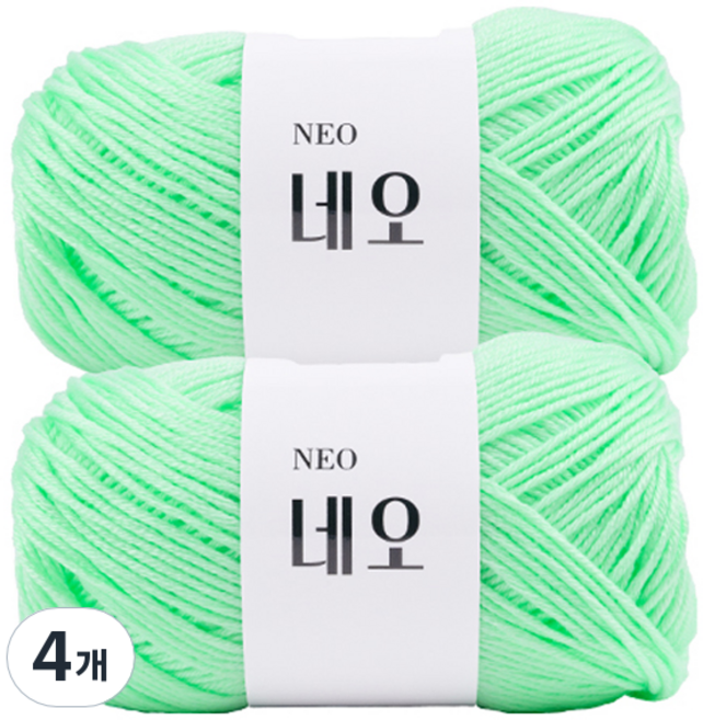 네오 뜨개실, 10 민트, 4개