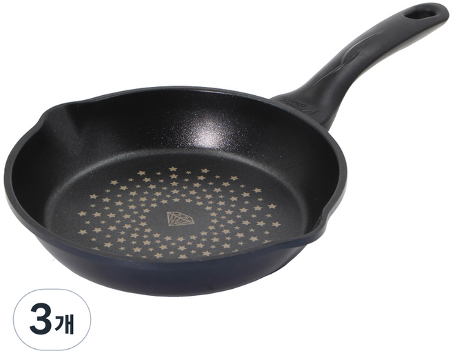 키친웰 셰프요리 다이아몬드 프라이팬, 22cm, 3개